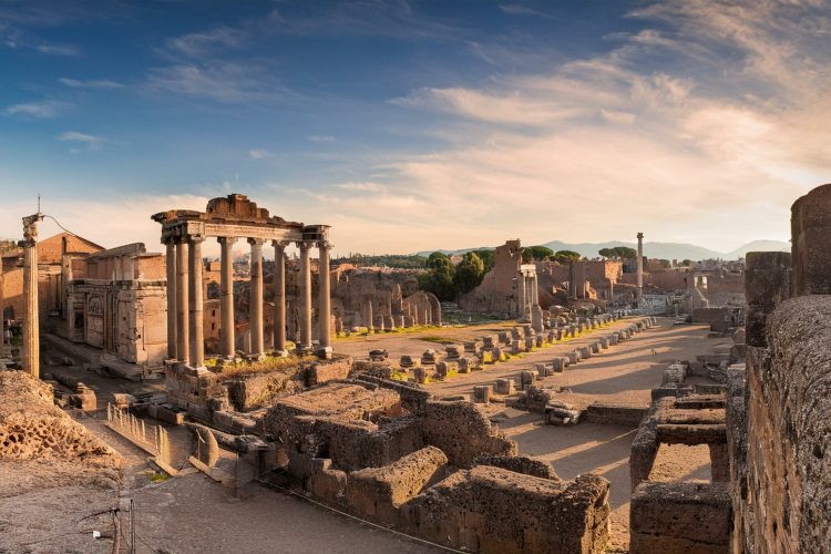 Firefly immagine evocativa dei beni culturali italiani, inserisci pompei, Roma, Firenze, Venezia, Bo